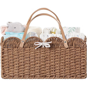 Panier de rangement pour enfants de grande capacité, panier tissé rustique avec poignées pour chambre d'enfant, salle de jeux, crèche, organisateur élégant et fonctionnel - Product Image 6