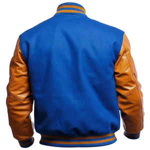 Blouson universitaire slim à capuche pour homme, personnalisable OEM, en laine chenille brodée, design vintage, patchwork, écologique et respirant - Product Image 6