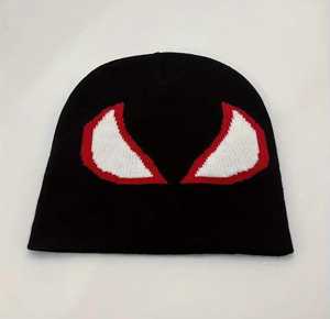 Custom Logo Polyester Y2K <b>Beanie</b> Hat Breathable <b>Waterproof</b> Jacquard Weave Cartoon Pattern Casual Winter Adult Adjustable - Product Image 1