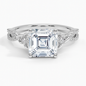 BOJ <b>Ring</b> 0120 Asscher Cut 925 Silver Prong Setting Solitaire <b>Diamond</b> <b>Ring</b> 2ct D Color VVS1 Moissanite GRA Certified - Product Image 1