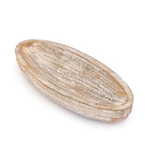 Bol à fruits vintage en bois de pin blanchi à la chaux, vente en gros |   Fabriqué à la main à Moradabad - Product Image 1