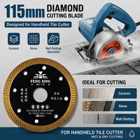 Disque de coupe diamanté industriel ultra-mince de 115 mm, qualité supérieure, bord net, faible bruit, durable, lame de scie pour carrelage céramique