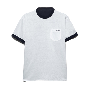 T-shirt réversible en coton coupe ample pour homme, style streetwear double face, jersey personnalisé OEM, coupe décontractée classique, haut en coton jersey - Product Image 6