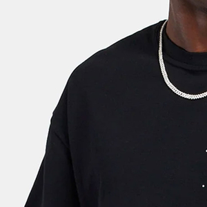T-shirt tendance 100 % coton avec strass pour homme, anti-plis et séchage rapide, faible MOQ, prix usine - Product Image 5