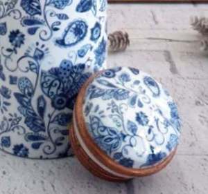 Blue Floral Print <b>Copper</b> Water <b>Bottle</b> Vintage Botanical <b>Drinking</b> <b>Bottle</b> Leakproof Travel Custom Logo Gift Wellness - Product Image 4