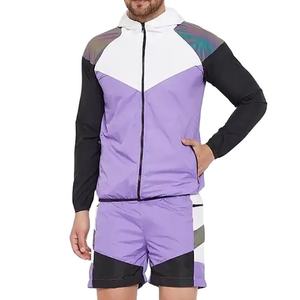 Nuevo Conjunto Corto de Chaqueta Cortavientos Personalizada para Hombre, Conjunto de Pantalones Cortos de Nailon para Hombre, Conjunto Cortavientos con Logotipo Personalizado - Product Image 6