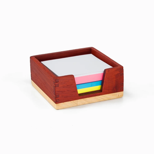 Support de notes adhésives en bois massif pour bureau, organiseur de bureau et prix de gros - Product Image 1
