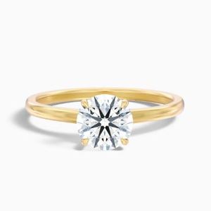 Cut Moissanite Wedding Engagement <b>Ring</b> 925 Sterling <b>Silver</b> Rhodium Plated Dainty <b>Solitaire</b> Promise <b>Ring</b> Elegant Jewelry - Product Image 4