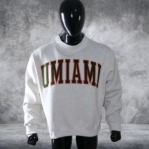 UMIAMI Crew <b>Neck</b> <b>Mock</b> <b>Neck</b> Sweatshirt Men's Regular Fit 100% Cotton Knitted Casual Autumn Letter Print Front Logo - Product Image 1