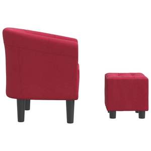 Fauteuil en forme de cuve de couleur rouge vin pour le salon - Product Image 4