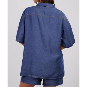 Conjunto de Falda y Chaqueta de Manga Larga para Mujer, Traje de Mezclilla, Diseño Nuevo de Primavera/Verano, Casual, Holgado, con Bolsillos, Personalizado - Product Image 2