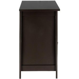 Comodino Singolo Marrone Verniciato con Luce LED, Montato, per Camera da Letto o Uso Domestico/Appartamento - Product Image 5