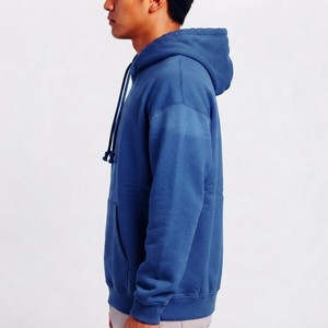 Sudadera con Capucha Oversize Moderna para Hombre, de Algodón Grueso con Bolsillo Canguro, Ajuste Relajado, Estilo Urbano Casual de Invierno - Product Image 6