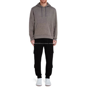 Sweat à capuche en molleton délavé brodé sur mesure de qualité supérieure, nouveau style hiver, mélange de coton, directement du Pakistan, OEM - Product Image 3