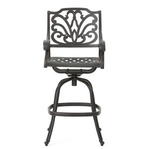 Tabouret de bar pivotant en aluminium coulé - Product Image 2