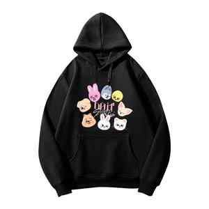 Sweat à capuche en coton brodé avec lettres KPOP Idol Stray Kids STAY, style décontracté d'hiver - Product Image 6