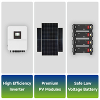 Système solaire 3kW 4kW 5kW 6kW, kit complet tout-en-un, système photovoltaïque hybride, kit d'alimentation solaire pour petites maisons