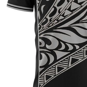 Maillot de football unisexe personnalisé par sublimation, col ras du cou, manches courtes, léger, 100 % polyester, dégradé de couleurs, anti-humidité - Product Image 5