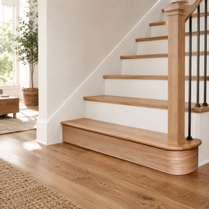 Marche d'escalier personnalisée en chêne rouge 8010 – Moderne, minimaliste, réglable, durable, en bois massif, écologique - Product Image 4