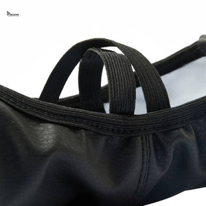 Chaussons de danse personnalisés en cuir véritable avec semelle en daim et sangle élastique, couleurs métalliques, pour filles et femmes, entraînement en gros - Product Image 6