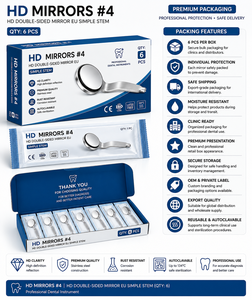 Zetomed Pro HD Mirror #4 Dental Mirror Head – <b>Single</b>-Sided, Double-Sided & Rhodium Surface | Cone <b>Socket</b> & EU Simple Stem - Product Image 4