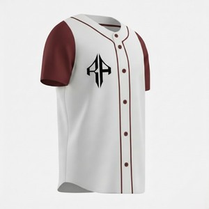 Camisetas de Béisbol con Estampado Digital 100% Poliéster, Transpirables, de Secado Rápido, Cuello en V, Manga Corta, por RIVIAN ATLANTIC - Product Image 1