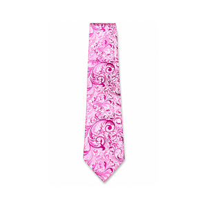 Corbata de Seda con Diseño Floral Paisley Rosa para Hombre |   Corbata de Diseño de Lujo |   Elegante Corbata Formal para Bodas, Fiestas y Negocios, Regalo para Caballeros - Product Image 2