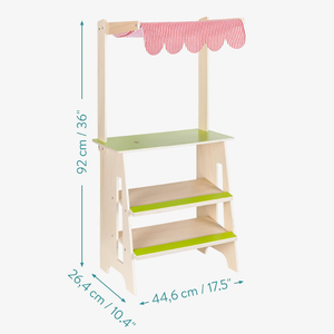 Puesto de Mercado de Juguete de Madera para Niños, Juego de Imitación, Tienda de Comestibles Ecológica y Sostenible, Venta al por Mayor Directa de Fábrica en Vietnam - Product Image 3