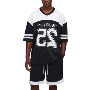 Ensemble d'été tendance pour homme en coton, t-shirt imprimé à col rond et short, tenue décontractée légère, streetwear, tenue de sport - Product Image 1