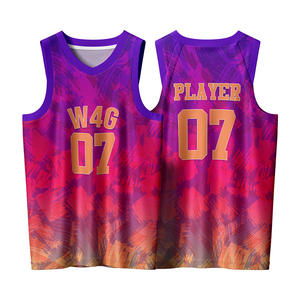 Uniformes de Baloncesto Personalizados con Transferencia Térmica, 100% Poliéster, Transpirables, que Absorben la Humedad, Cuello en V, Sin Mangas, para Clubes Masculinos - Product Image 5