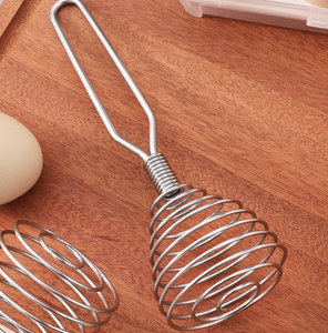 Fouet à œufs français en acier inoxydable, batteur manuel, mousseur à lait, mélangeur de café crémeux, mélangeur de sauces à ressort - Product Image 3