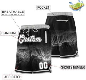 Pantalones Cortos de Baloncesto Personalizados para Hombre y Jóvenes, Shorts Deportivos con Cordón para Gimnasio, Entrenamiento y Running - Product Image 2