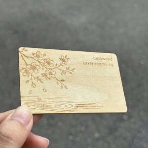Carte NFC programmable en bois de tilleul NTAG213, carte intelligente RFID personnalisée - Product Image 6