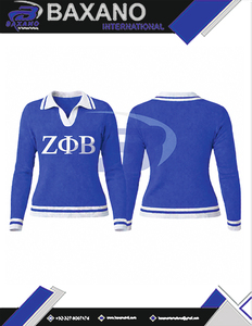 Zeta Phi เบต้าเสื้อสเวตเตอร์ถักลำลองสีเขียวสำหรับผู้หญิงพร้อมตัวอักษรพิมพ์ zpb เสื้อกันหนาวปรับแต่งโลโก้ได้ - Product Image 6