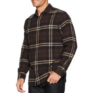 Chemise en flanelle décontractée pour homme, manches longues, coton, à carreaux, boutonnée, décontractée, respirante, confortable, à porter au quotidien - Product Image 3