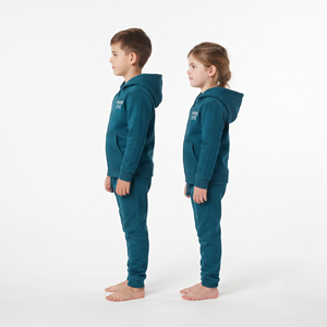 Conjunto Deportivo Juvenil Cómodo de Algodón Grueso con Sudadera con Capucha y Cremallera y Pantalones Jogger, Ropa Casual de Dos Piezas para Niños - Product Image 4