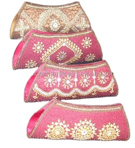 <b>Wedding</b> Evening <b>Clutch</b> Women Bag 2023 Hot Sale Clear Satin Popular Party Light Handbag Handmade Fashionable Style Lowellcraft - Product Image 1