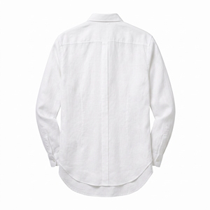 Men's Summer <b>Longline</b> Blank Solid Linen Shirt Extended Hem Casual <b>Top</b> OEM ODM Wholesale Factory Private Label Low MOQ - Product Image 3