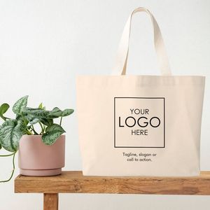 EcoDari Letter Pattern Medium <b>Canvas</b> <b>Tote</b> Bag Long Shoulder Handle for DIY Printing Reusable Cotton Shopping Carry Wholesale - Product Image 1