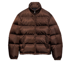 Veste d'hiver légère en duvet d'oie avec capuche en nylon recyclé de qualité supérieure pour hommes, manteau matelassé pour l'extérieur, fabricant OEM - Product Image 1