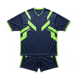 Cheap Custom Sublimated Soccer Uniform Set Bulk Blank Team Football Jersey Breathable Polyester <b>Men</b> Match Training Kit - Product Image 1