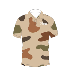 Polo beige camouflage désert à manches courtes, vêtements de sport décontractés pour l'extérieur - Product Image 1