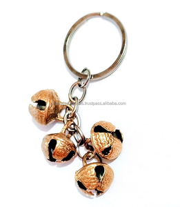 พวงกุญแจทองเหลืองทำมือ รูปทรงกังรู แบบดั้งเดิมของอินเดีย ตกแต่งสีทอง งานฝีมือ แฟชั่นวินเทจ คุณภาพสูง - Product Image 3