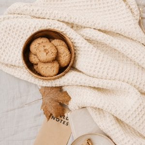 Luxury Cotton Waffle <b>Blanket</b> Soft Textured Bed Throw <b>Blanket</b> for Home Hotel Use High Quality Cotton Waffle Weave <b>Blanket</b> - Product Image 2