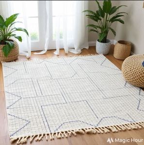 Tapis de sol en fibre de qualité durable, fabriqué à la machine, motif abstrait de luxe, tapis design, prix de gros auprès du fournisseur - Product Image 3