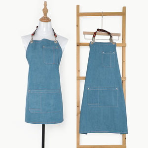Genuine Leather Work <b>Apron</b> Unisex Adjustable Straps Multi Pocket Abrasion Resistant Barber Salon <b>Kitchen</b> <b>apron</b> for professionals - Product Image 2