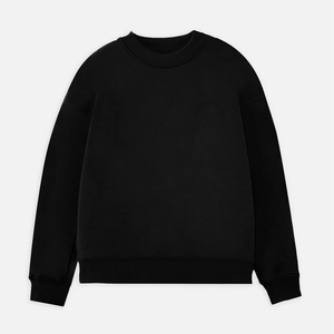 <b>Men</b> <b>Pullover</b> Crewneck Sweatshirt Oversized Cotton Fleece Casual Streetwear Loose Fit Solid Color - Product Image 4