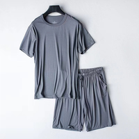 Vêtements de nuit pour hommes, ensemble de pyjamas pour hommes toutes saisons, pantalon à manches courtes, vêtements de nuit décontractés, pyjamas de nuit pour la maison