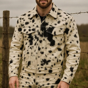 Veste en cuir de vachette de qualité supérieure pour homme / Veste vintage en cuir de vachette pour homme en vente, fabriquée au Pakistan - Product Image 1