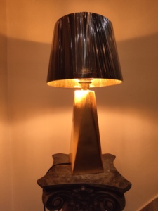 Modern Luxury Adjustable Electric LED Table Lamp with <b>Drum</b> <b>Shade</b> Geometric Gold Metal Design for Bedroom and Living Room Decor - Product Image 1